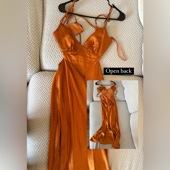Hello Molly Dresses & Skirts - Only worn once! Hello Molly bronze dress - open back